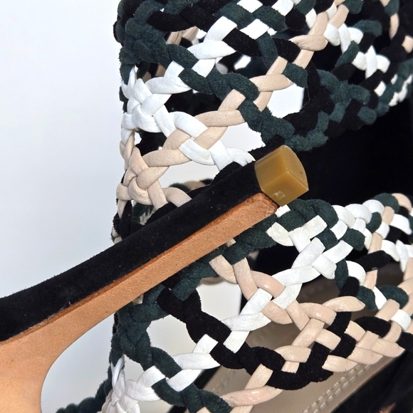 SANDRO NWT AGATE STILETTOS BRAIDED LEATHER SZ 38 - Picture 6 of 9